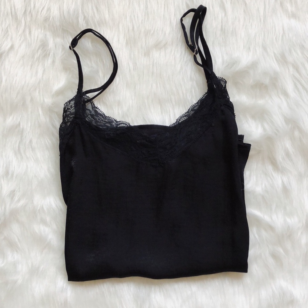 Brandy Melville Black Silky Tank